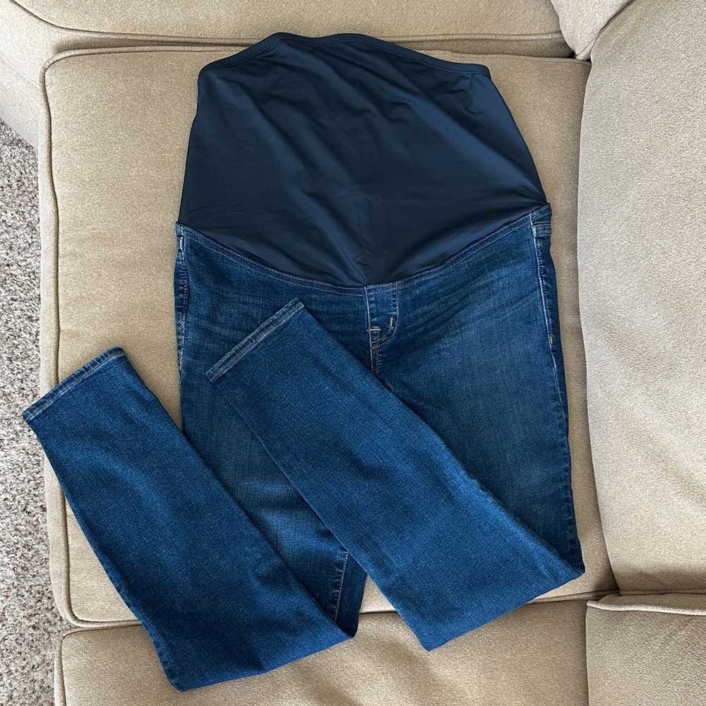 Madewell Blue Maternity Skinny Jeans